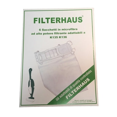 SACCHETTI COMPATIBILI PER FOLLETTO VORWERK VK135 VK136 FILTERHAUS